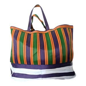 Marni Style Oversized striped mesh market tote bag urban Outfitters